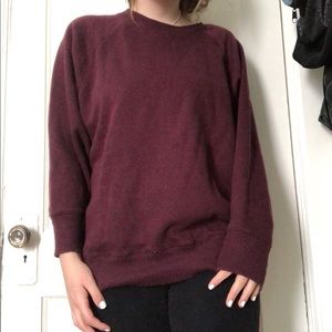 Burgundy oversized sweatshirt